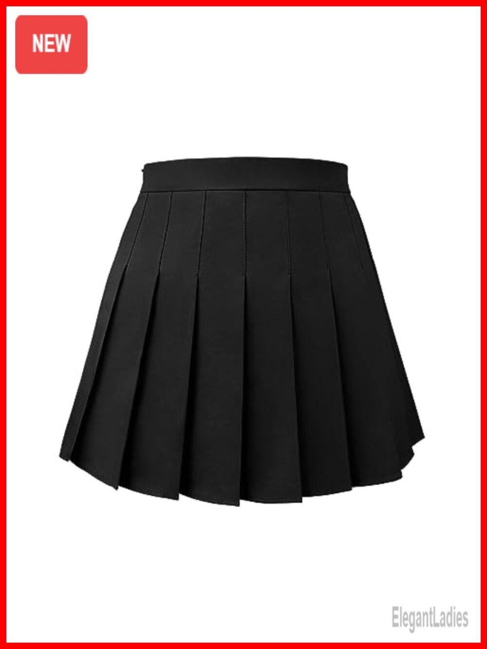 Pleated Skater Skirt with Shorts Elastic Waist Tennis Skirt for Women